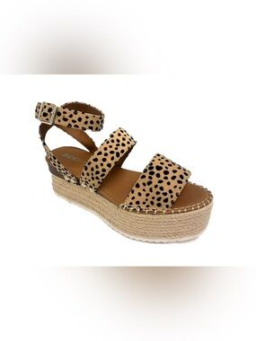 Soda Leopard Print Platform Sandal